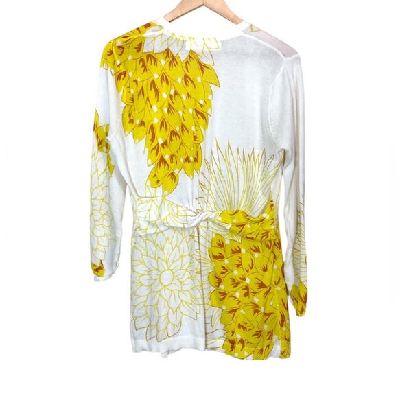 Anthropologie Sparrow Floral Open Lightweight Long Cardigan with Twist Medium - Picture 1 of 7